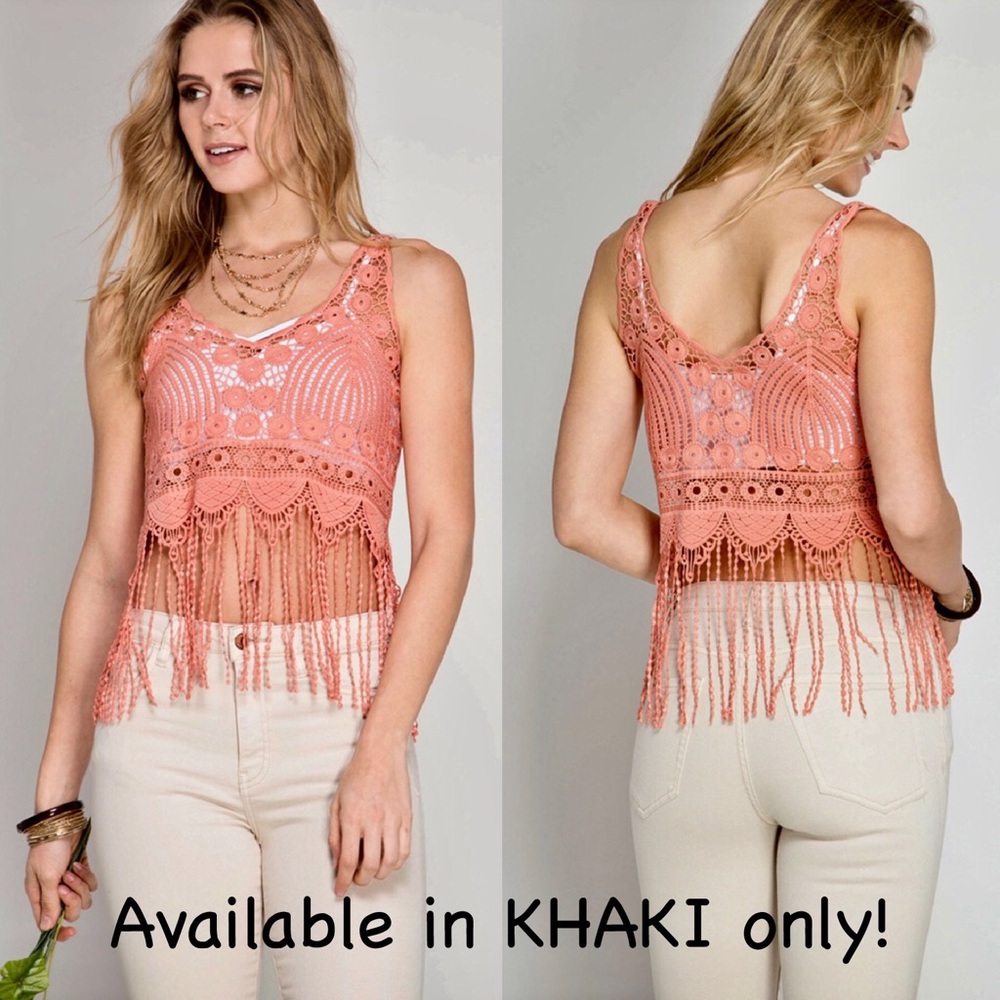 "Cath" Strappy Maxi w Crochet Lace Removable Top - Picture 4 of 6